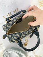 Dior Groove Boston Bag in Black Floral Fabric - Image 8