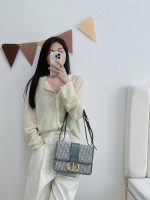 30 Montaigne Oblique Large Flap Bag in Light Color with Embroidered Monogram Print - Image 10