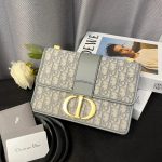 30 Montaigne Oblique Large Flap Bag in Light Color with Embroidered Monogram Print - Image 5