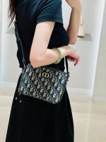 DIOR 30 Montaigne Jacquard Leather Top Handle Crossbody Shoulder Bag - Image 14