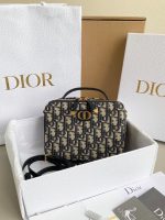 DIOR 30 Montaigne Jacquard Leather Top Handle Crossbody Shoulder Bag - Image 6