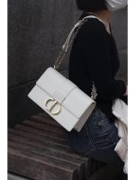30 Montaigne Calfskin Bag – Medium Size (24cm) in Off-White - Image 11
