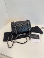 Chanel Classic Flap Mini – Black Lambskin & Silver-Tone Metal - Image 5