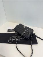 Chanel Classic Flap Mini – Black Lambskin & Silver-Tone Metal - Image 7