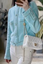 Chanel Classic Flap Mini – White Lambskin & Gold-Tone Metal – Pearl Crush - Image 13