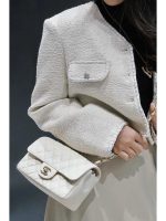 Chanel Classic Flap Mini – White Lambskin & Gold-Tone Metal Chain - Image 10