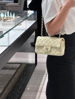 Chanel Classic Flap Mini – Yellow Lambskin & Gold-Tone Metal - Image 8