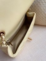 Chanel Classic Flap Mini – Yellow Lambskin & Gold-Tone Metal – Pearl Crush - Image 6