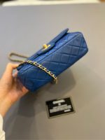 Chanel Classic Flap Mini – Dark Blue Lambskin & Gold-Tone Metal – Pearl Crush - Image 7