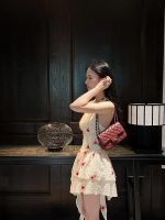 Chanel Classic Flap Mini – Red Lambskin & Gold-Tone Metal – Pearl Crush - Image 9