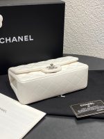 Chanel Classic Flap Small (23cm) – White Lambskin with Silver-Tone Metal - Image 4