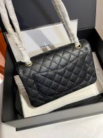 Chanel Classic Flap Small (23cm) – Black Caviar Leather with Gold-Tone Metal - Image 5