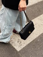 Chanel Classic Flap Small (23cm) – Black Caviar Leather with Gold-Tone Metal - Image 9