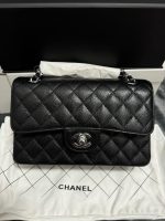 Chanel Classic Flap Small (23cm) – Black Caviar Leather with Silver-Tone Metal - Image 8