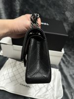 Chanel Classic Flap Small (23cm) – Black Caviar Leather with Silver-Tone Metal - Image 7