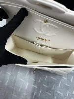 Chanel Classic Flap Small (23cm) – White Caviar Leather with Gold-Tone Metal - Image 11