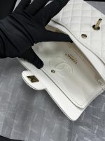 Chanel Classic Flap Small (23cm) – White Caviar Leather with Gold-Tone Metal - Image 12