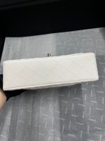 Chanel Classic Flap Small (23cm) – White Caviar Leather with Gold-Tone Metal - Image 9