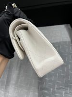 Chanel Classic Flap Small (23cm) – White Caviar Leather with Gold-Tone Metal - Image 8
