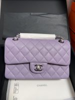 Chanel Classic Flap Small (23cm) – Purple Caviar Leather with Gold-Tone Metal - Image 4