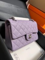 Chanel Classic Flap Small (23cm) – Purple Caviar Leather with Gold-Tone Metal - Image 5