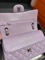 Chanel Classic Flap Small (23cm) – Purple Caviar Leather with Gold-Tone Metal - Image 9