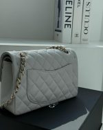 Chanel Classic Flap Small – Grey Caviar Leather & Gold-Tone Metal - Image 6