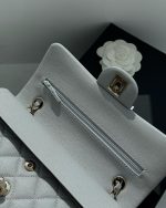 Chanel Classic Flap Small – Grey Caviar Leather & Gold-Tone Metal - Image 7