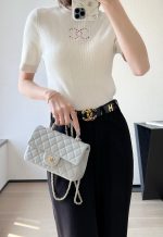 Chanel Classic Flap Small – Grey Caviar Leather & Gold-Tone Metal - Image 14