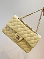 Chanel Classic Flap Small (23cm) – Yellow Caviar Leather with Gold-Tone Metal - Image 3