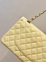Chanel Classic Flap Small (23cm) – Yellow Caviar Leather with Gold-Tone Metal - Image 7