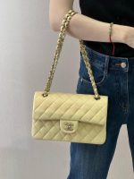 Chanel Classic Flap Small (23cm) – Yellow Caviar Leather with Gold-Tone Metal - Image 13
