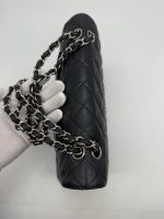 Chanel Classic Flap Medium (25cm) – Black Caviar Leather with Silver-Tone Metal - Image 6