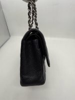 Chanel Classic Flap Medium (25cm) – Black Caviar Leather with Silver-Tone Metal - Image 7