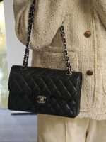Chanel Classic Flap Medium (25cm) – Black Caviar Leather with Silver-Tone Metal - Image 16