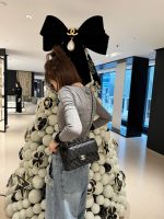 Chanel Classic Flap Medium (25cm) – Black Caviar Leather with Silver-Tone Metal - Image 12