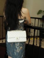 Chanel Classic Flap Medium (25cm) – White Caviar Leather with Gold-Tone Metal - Image 14