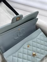 Chanel Classic Flap Medium (25cm) – Blue Caviar Leather with Gold-Tone Metal - Image 7