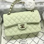 Chanel Classic Flap Medium (25cm) – Green Caviar Leather with Gold-Tone Metal - Image 5