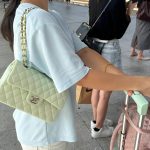 Chanel Classic Flap Medium (25cm) – Green Caviar Leather with Gold-Tone Metal - Image 6