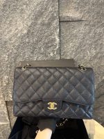 Chanel Classic Flap Jumbo – Black Caviar Leather & Gold-Tone Metal - Image 9