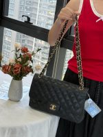Chanel Classic Flap Jumbo – Black Caviar Leather & Gold-Tone Metal - Image 11