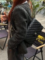 Chanel Classic Flap Jumbo – Black Caviar Leather & Silver-Tone Metal - Image 6