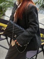 Chanel Classic Flap Jumbo – Black Caviar Leather & Silver-Tone Metal - Image 7