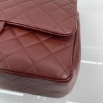 Chanel Classic Flap Jumbo – Burgundy Caviar Leather & Gold-Tone Metal - Image 5