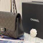 Chanel Classic Flap Jumbo – Grey Caviar Leather & Gold-Tone Metal - Image 7