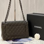 Chanel Classic Flap Jumbo – Grey Caviar Leather & Gold-Tone Metal - Image 6