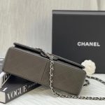 Chanel Classic Flap Jumbo – Grey Caviar Leather & Gold-Tone Metal - Image 4