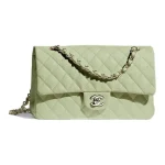 Chanel Classic Flap Medium (25cm) – Green Caviar Leather with Gold-Tone Metal
