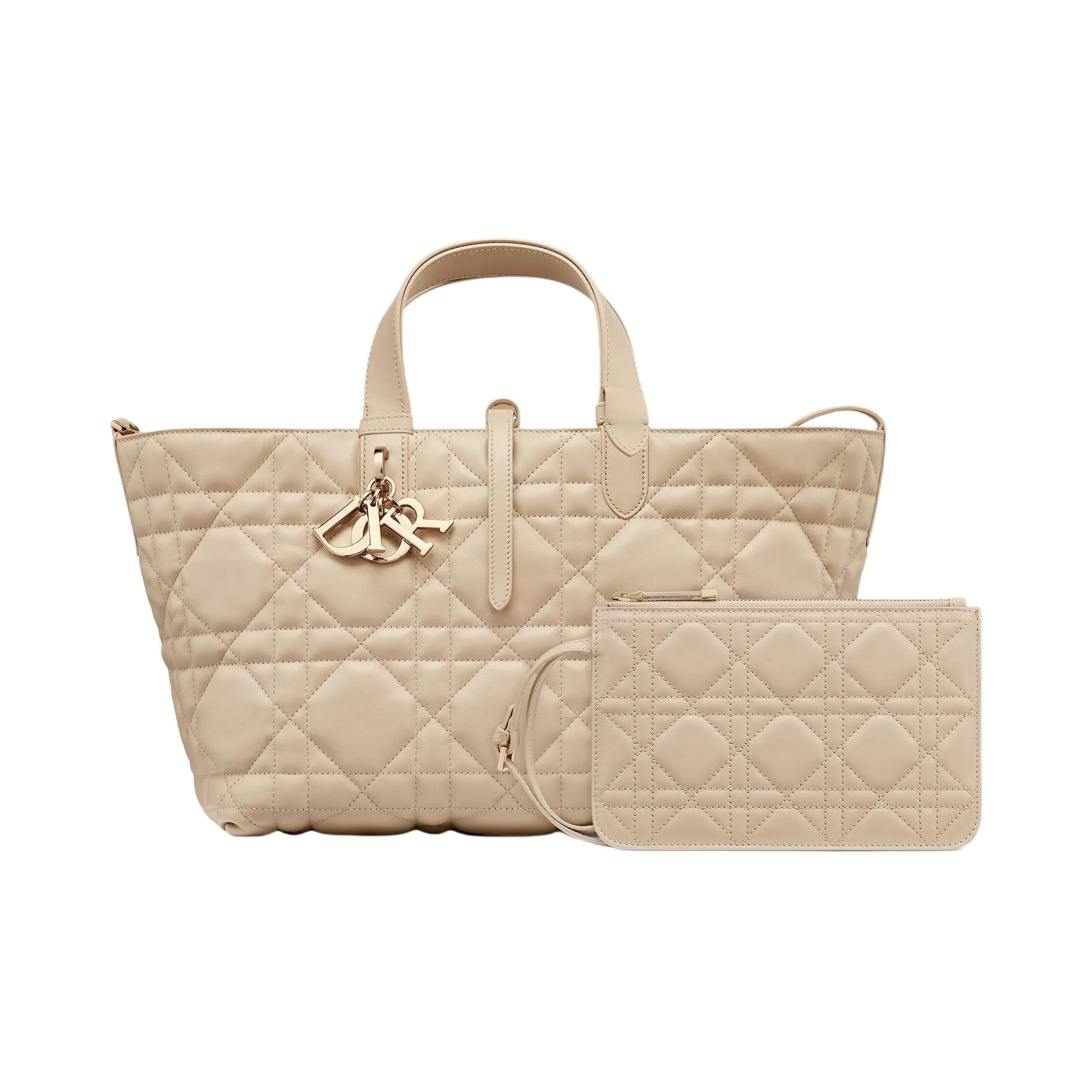 1d4655ade4224ba2a5be449dd77e9172.webp Dior Vertical Toujours Bag – Beige (Medium Size) - Image 1